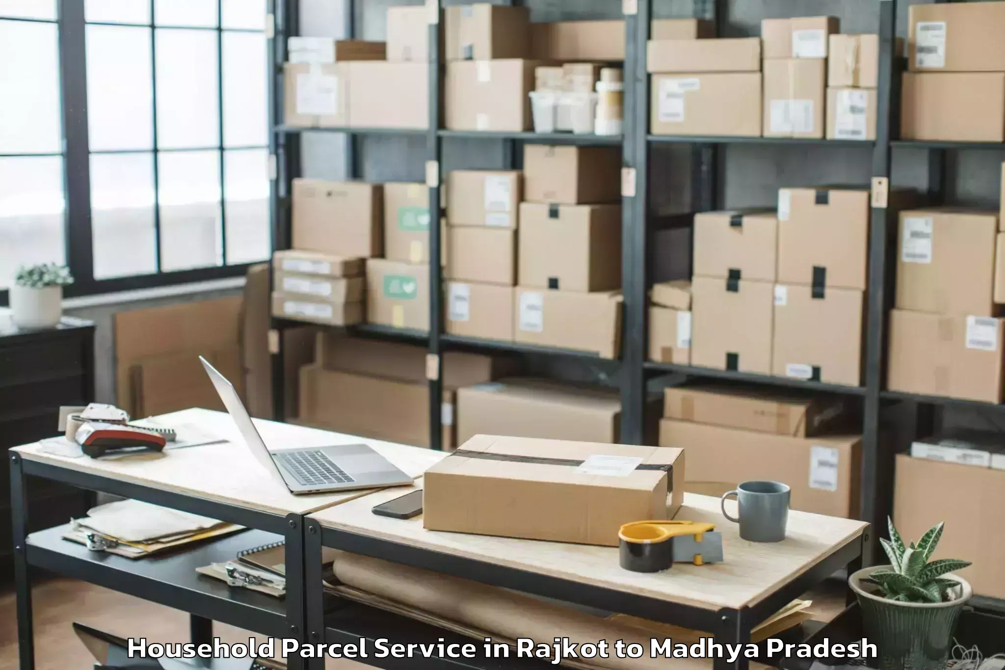 Professional Rajkot to Lnct University Bhopal Household Parcel